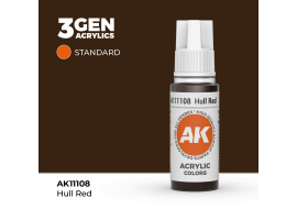 обзорное фото Акриловая краска HULL RED – STANDARD / КРАСНЫЙ КОРПУС АК-интерактив AK11108 Standart Color
