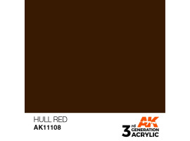 обзорное фото Акриловая краска HULL RED – STANDARD / КРАСНЫЙ КОРПУС АК-интерактив AK11108 Standart Color