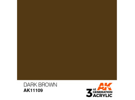 обзорное фото Акрилова фарба DARK BROWN – STANDARD / ТЕМНО-КОРИЧНЕВИЙ AK-interactive AK11109 Standart Color