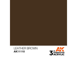 обзорное фото Акрилова фарба LEATHER BROWN – STANDARD / ШКІРЯНИЙ КОРИЧНЕВИЙ  AK-interactive AK11110 Standart Color