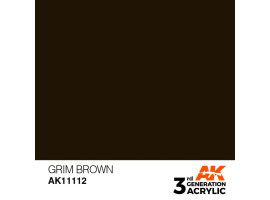 обзорное фото Acrylic paint GRIM BROWN – STANDARD / Gloomy BROWN AK-interactive AK11112 General Color