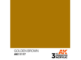 обзорное фото Акриловая краска GOLDEN BROWN – STANDARD / ЗОЛОТИСТО-КОРИЧНЕВЫЙ АК-интерактив AK11117 Standart Color