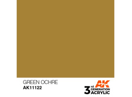 обзорное фото Акриловая краска GREEN OCHRE – STANDARD / ЗЕЛЕНАЯ ОХРА АК-интерактив AK11122 Standart Color