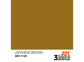 обзорное фото Акрилова фарба JAPANESE BROWN – STANDARD / ЯПОНСЬКИЙ КОРИЧНЕВИЙ AK-interactive AK11123 Standart Color
