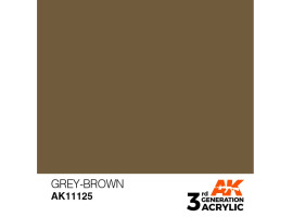 обзорное фото Акрилова фарба GREY-BROWN - STANDARD / СІРО-КОРИЧНЕВИЙ AK-interactive AK11125 Standart Color