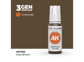 обзорное фото Акриловая краска GREY-BROWN – STANDARD / СЕРО-КОРИЧНЕВЫЙ АК-интерактив AK11125 Standart Color