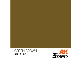 Акриловая краска GREEN-BROWN – STANDARD / ЗЕЛЕНО-КОРИЧНЕВЫЙ АК-интерактив AK11126