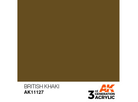 обзорное фото Acrylic paint BRITISH KHAKI ( MEDIUM BROWN ) – STANDARD AK-interactive AK11127 General Color