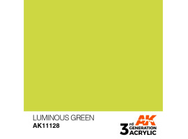 обзорное фото Акрилова фарба LUMINOUS GREEN – STANDARD / СЯЮЧИЙ ЗЕЛЕНИЙ AK-interactive AK11128 Standart Color