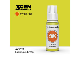 обзорное фото Acrylic paint LUMINOUS GREEN – STANDARD / LUMINOUS GREEN AK-interactive AK11128 General Color