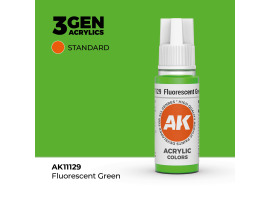 обзорное фото Акриловая краска FLUORESCENT GREEN – STANDARD / ФЛУОРЕСЦЕНТНО-ЗЕЛЕНЫЙ АК-интерактив AK11129 Standart Color