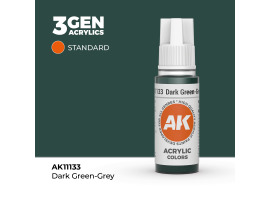Акрилова фарба DARK GREEN-GREY – STANDARD / ТЕМНО ЗЕЛЕНО-СІРИЙ AK-interactive AK11133