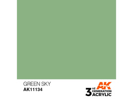 обзорное фото Акрилова фарба GREEN SKY – STANDARD / НЕБЕСНИЙ ЗЕЛЕНИЙ AK11134 Standart Color