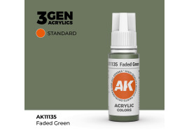 обзорное фото Акриловая краска FADED GREEN – STANDARD / БЛЕКЛЫЙ ЗЕЛЕНЫЙ АК-интерактив AK11135 Standart Color