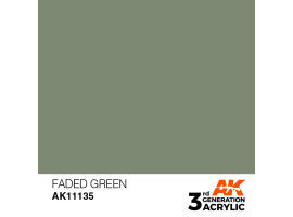 обзорное фото Акрилова фарба FADED GREEN – STANDARD / БЛІКИЙ ЗЕЛЕНИЙ AK-interactive AK11135 Standart Color
