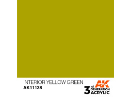 обзорное фото Акрилова фарба INTERIOR YELLOW GREEN – STANDARD / ІНТЕР'ЄРНИЙ ЖОВТО-ЗЕЛЕНИЙ AK-interactive AK11138 Standart Color