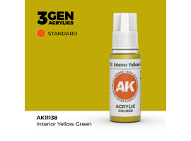 обзорное фото Акриловая краска INTERIOR YELLOW GREEN – STANDARD / ИНТЕРЬЕРНЫЙ ЖЕЛТО-ЗЕЛЕНЫЙ АК-интерактив AK11138 Standart Color