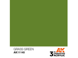 обзорное фото Акрилова фарба GRASS GREEN – STANDARD / ЗЕЛЕНА ТРАВА AK-interactive AK11140 Standart Color