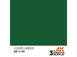 Акриловая краска LIZARD GREEN – STANDARD / ЗЕЛЕНЫЙ ЯЩЕРИЦА АК-интерактив AK11145