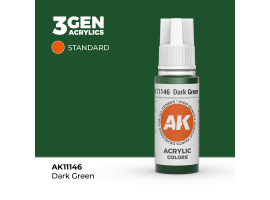 обзорное фото Акриловая краска DARK GREEN – STANDARD / ТЕМНО-ЗЕЛЕНЫЙ АК-интерактив AK11146 Standart Color