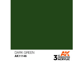 обзорное фото Акрилова фарба DARK GREEN – STANDARD / ТЕМНО-ЗЕЛЕНИЙ AK-interactive AK11146 Standart Color