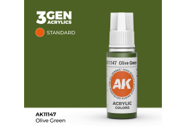 обзорное фото Acrylic paint OLIVE GREEN – STANDARD / OLIVE GREEN AK-interactive AK11147 General Color