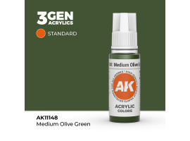 обзорное фото Acrylic paint MEDIUM OLIVE GREEN – STANDARD / MODERATE OLIVE GREEN AK-interactive AK11148 General Color