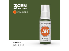 обзорное фото Акрилова фарба ALGA GREEN – STANDARD / ЗЕЛЕНІ ВОДОРОСТІ AK-interactive AK11152 Standart Color