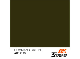 обзорное фото Акрилова фарба COMMAND GREEN – STANDARD / ЧОРНО-ЗЕЛЕНИЙ AK-interactive AK11155 Standart Color