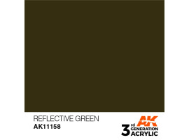 обзорное фото Акрилова фарба REFLECTIVE GREEN – STANDARD / ВІДБИВНИЙ ЗЕЛЕНИЙ AK-interactive AK11158 Standart Color