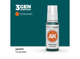 обзорное фото Acrylic paint TURQUOISE – STANDARD / TURQUOISE AK-interactive AK11171 General Color