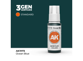 Акрилова фарба OCEAN BLUE – STANDARD / ОКЕАНІЧНИЙ СИНІЙ AK-interactive AK11173