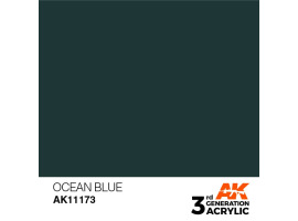 обзорное фото Акрилова фарба OCEAN BLUE – STANDARD / ОКЕАНІЧНИЙ СИНІЙ AK-interactive AK11173 Standart Color