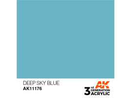 обзорное фото Акриловая краска DEEP SKY BLUE – STANDARD / ГЛУБОКИЙ НЕБЕСНЫЙ СИНИЙ АК-интерактив AK11176 Standart Color