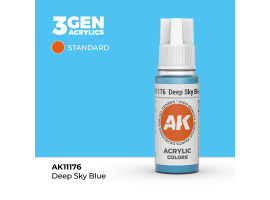 обзорное фото Акриловая краска DEEP SKY BLUE – STANDARD / ГЛУБОКИЙ НЕБЕСНЫЙ СИНИЙ АК-интерактив AK11176 Standart Color