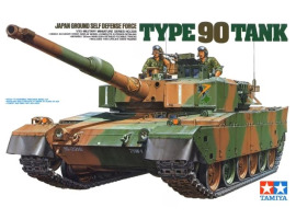 обзорное фото Збірна модель 1/35 Танк Type 90 Сил самооборони Японії Tamiya 35208 Бронетехніка 1/35