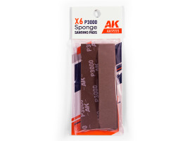 обзорное фото Губка для шліфування P3000, 6 шт. AK-interactive AK9555 Наждачний папір