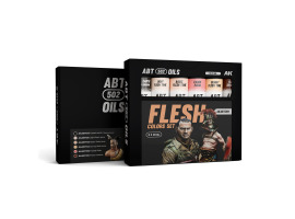 обзорное фото Набір масляних фарб FLESH COLORS SET / Набір тілесних відтінків AK-interactive AKABT301 Масляні фарби