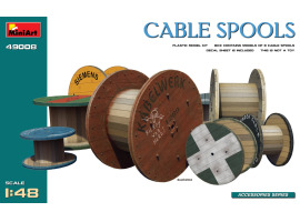 Scale model 1/48 Set of cable reels Miniart 49008