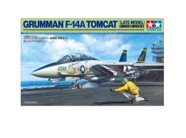 Сборная модель 1/48 Самолет GRUMMAN F-14A TOMCAT (LATE MODEL) CARRIER LAUNCH SET Тамия 61122