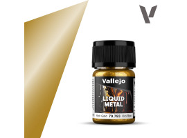 обзорное фото Фарба на спиртовій основі Насичене золото (Rich Gold) Vallejo Liquid Metal VAL 70793 Металіки та металайзери