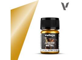 обзорное фото Фарба на спиртовій основі Червоне золото (Red Gold) Vallejo Liquid Metal VAL 70794 Металіки та металайзери