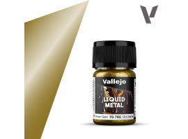 обзорное фото Фарба на спиртовій основі Зелене золото (Green Gold) Vallejo Liquid Metal VAL 70795 Металіки та металайзери