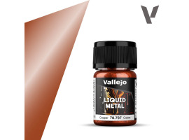 обзорное фото Фарба на спиртовій основі Мідь (Copper) Vallejo Liquid Metal VAL Металіки та металайзери