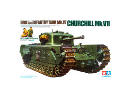 обзорное фото Scale  model 1/35 Таnk  of the British Churchill MK.VII Tamiya 35210 Armored vehicles 1/35
