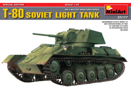 обзорное фото Т-80 Советский лёгкий танк Бронетехника 1/35