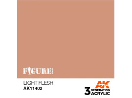 обзорное фото Acrylic paint LIGHT FLESH  FIGURES AK-interactive AK11402 Figure Series