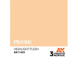 обзорное фото Акрилова фарба HIGHLIGHT FLESH – ЯРКИЙ ТІЛІСНИЙ FIGURES АК-інтерактив AK11403 Figure Series