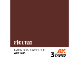 обзорное фото Акриловая краска DARK SHADOW FLESH – СМУГЛАЯ КОЖА FIGURES АК-интерактив AK11405 Figure Series