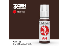 обзорное фото Акриловая краска DARK SHADOW FLESH – СМУГЛАЯ КОЖА FIGURES АК-интерактив AK11405 Figure Series